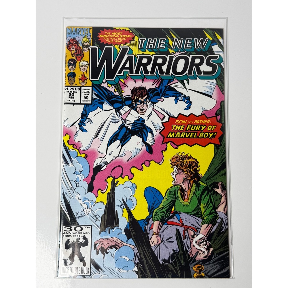 Marvel The New Warriors 20 1992 Mark Bagley Marvel Boy vs Father Comic Book